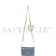 CHANEL WALLET ON CHAIN WOC DARK BLUE IRIDESCENT CALFSKIN ANTIQUE GOLD HARDWARE (19*12*4cm)