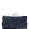 CHANEL LARGE DEAUVILLE SHOPPING BAG BLUE SEQUIN BOUCLE SILVER HARDWARE (41*28*15cm)