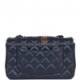 CHANEL MINI RECTANGULAR FLAP BAG NAVY IRIDESCENT LAMBSKIN RUTHENIUM HARDWARE (20*13*6cm)