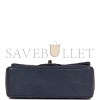 CHANEL MINI RECTANGULAR FLAP BAG NAVY IRIDESCENT LAMBSKIN RUTHENIUM HARDWARE (20*13*6cm)