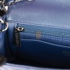 CHANEL MINI RECTANGULAR FLAP BAG NAVY IRIDESCENT LAMBSKIN RUTHENIUM HARDWARE (20*13*6cm)