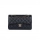 CHANEL SMALL CLASSIC DOUBLE FLAP NAVY LAMBSKIN LIGHT GOLD HARDWARE (23*13*6cm)