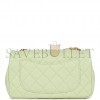 CHANEL PEARL CRUSH MINI RECTANGULAR FLAP BAG GREEN LAMBSKIN ANTIQUE GOLD HARDWARE (20*13*6cm)