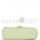 CHANEL PEARL CRUSH MINI RECTANGULAR FLAP BAG GREEN LAMBSKIN ANTIQUE GOLD HARDWARE (20*13*6cm)