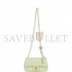 CHANEL PEARL CRUSH MINI RECTANGULAR FLAP BAG GREEN LAMBSKIN ANTIQUE GOLD HARDWARE (20*13*6cm)