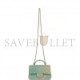 CHANEL MINI RECTANGULAR FLAP BAG WITH TOP HANDLE GREEN OMBRE LAMBSKIN ANTIQUE GOLD HARDWARE (22*15*8cm)