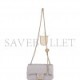 CHANEL PEARL CRUSH MINI RECTANGULAR FLAP BAG LIGHT GREY LAMBSKIN ANTIQUE GOLD HARDWARE (20*13*6cm)