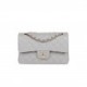 CHANEL SMALL CLASSIC DOUBLE FLAP GREY CAVIAR LIGHT GOLD HARDWARE (23*13*6cm)