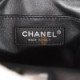 CHANEL MINI BUCKET BAG BLACK LAMBSKIN SILVER HARDWARE (19*14*14cm)