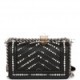 CHANEL SMALL BOY BAG BLACK CALFSKIN AND PEARL SILVER HARDWARE (20*12*8cm)