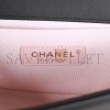 CHANEL SMALL BOY BAG BLACK CALFSKIN AND PEARL SILVER HARDWARE (20*12*8cm)