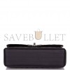 CHANEL SMALL CHEVRON CLASSIC DOUBLE FLAP BLACK CALFSKIN SILVER HARDWARE (23*13*6cm)