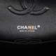 CHANEL MEDIUM CLASSIC DOUBLE FLAP BAG BLACK VELVET RUTHENIUM HARDWARE (25*15*7cm)