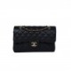 CHANEL SMALL CLASSIC DOUBLE FLAP BAG BLACK CAVIAR GOLD HARDWARE (23*15*6cm)