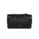 CHANEL MEDIUM CLASSIC DOUBLE FLAP BAG SO BLACK CRUMPLED CALFSKIN BLACK HARDWARE (25*15*7cm)