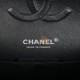 CHANEL MEDIUM CLASSIC DOUBLE FLAP BAG SO BLACK CRUMPLED CALFSKIN BLACK HARDWARE (25*15*7cm)