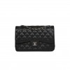 CHANEL JUMBO CLASSIC DOUBLE FLAP BAG BLACK CAVIAR SILVER HARDWARE (30*20*9cm)