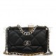 CHANEL LARGE 19 FLAP BAG BLACK LAMBSKIN MIXED HARDWARE (30*20*9cm)