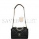 CHANEL LARGE 19 FLAP BAG BLACK LAMBSKIN MIXED HARDWARE (30*20*9cm)