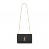 YSL KATE MEDIUM CHAIN BAG IN GRAIN DE POUDRE EMBOSSED LEATHER (24*14.5*5.5cm)