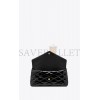 YSL SADE LARGE CLUTCH IN PATENT CANVAS 6550042IU0W1000 (38*19*11cm)