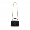 YSL COLLEGE MEDIUM CHAIN BAG IN QUILTED LEATHER 600279BRM071000 (24*17*6.5cm)