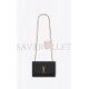 YSL KATE SMALL SUPPLEREVERSIBLE CHAIN BAG IN SUEDE AND LEATHER 7212500UD7W1000 (22*14.5*6cm)