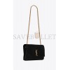 YSL KATE MEDIUM REVERSIBLE CHAIN BAG IN SUEDE AND SMOOTH LEATHER 5538040UD7W1000 (28.5*20*6cm)