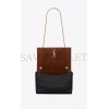 YSL KATE MEDIUM REVERSIBLE CHAIN BAG IN SUEDE AND CROCODILE-EMBOSSED LEATHER 55380424O1W1062 (28.5*20*6cm)