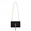 YSL KATE MEDIUM CHAIN BAG WITH TASSEL IN CROCODILE-EMBOSSED SHINY LEATHER 354119DND0J1000 (24*14.5*5.5cm)