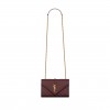 YSL ENVELOPE SMALL BAG IN MIX MATELASS&EACUTE; GRAIN DE POUDRE EMBOSSED LEATHER 600195BOW916475 (21*13*6cm)