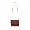 YSL SUNSET MEDIUM CHAIN BAG IN CROCODILE-EMBOSSED SHINY LEATHER 442906DND0J6147 (22*16*6.5cm)