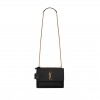 YSL SUNSET MEDIUM CHAIN BAG IN SMOOTH LEATHER 442906D420W1000 (22*16*6.5cm)