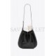 YSL PARIS VII LARGE FLAT HOBO BAG IN CROCODILE-EMBOSSED LEATHER 697941AAAN91000 (44*33*2cm)