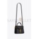 YSL CASSANDRA MINI TOP HANDLE BAG IN GRAIN DE POUDRE EMBOSSED LEATHER 623930BOW0W1000 (20*16*7.5cm)