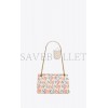 YSL JAMIE MEDIUM CHAIN BAG IN PRINTED YVES SAINT LAURENT SILK 515821FAASJ9076 (25*15*7.5CM)