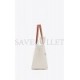 YSL RIVE GAUCHE TOTE BAG IN CANVAS AND VINTAGE LEATHER 735728FABJN9087 (50*30*12cm)