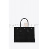 YSL RIVE GAUCHE SMALL TOTE BAG IN RAFFIA AND LEATHER 6174812M21E1050 (39*31*18cm)