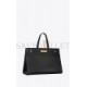 YSL MANHATTAN LARGE SHOPPING BAG IN SHINY LEATHER 7341350SX0W1000 (50*36*19cm)