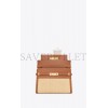 YSL MANHATTAN SHOULDER BAG IN RAFFIA AND VEGETABLE-TANNED LEATHER 579271FAA7D9783 (29*20*7.5cm)