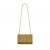 YSL KATE MEDIUM CHAIN BAG IN GRAIN DE POUDRE EMBOSSED LEATHER 364021BOW0W3321 (24*14.5*5.5cm)