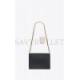 YSL CASSANDRA MEDIUM CHAIN BAG IN BOX SAINT LAURENT LEATHER 53275016C7W1089 (22*16.5*5.5cm)