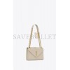 YSL ENVELOPE MEDIUM CHAIN BAG IN MIX MATELASS&EACUTE; GRAIN DE POUDRE EMBOSSED LEATHER 600185BOW919207 (24*17.5*6cm)