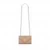 YSL ENVELOPE SMALL BAG IN MIX MATELASS&EACUTE; GRAIN DE POUDRE EMBOSSED LEATHER 600195BOW912721 (21*13*6cm)