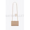 YSL ENVELOPE SMALL BAG IN MIX MATELASS&EACUTE; GRAIN DE POUDRE EMBOSSED LEATHER 600195BOW912721 (21*13*6cm)