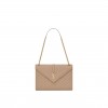 YSL ENVELOPE LARGE BAG IN MIX MATELASS&EACUTE; GRAIN DE POUDRE EMBOSSED LEATHER 600166BOW912721 (31*22*7.5cm)