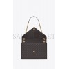 YSL ENVELOPPE LARGE BAG IN MIX MATELASS&EACUTE; GRAIN DE POUDRE EMBOSSED LEATHER 600166BOW971112 (31*22*7.5cm)