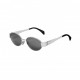 CELINE TRIOMPHE METAL 01 SUNGLASSES IN METAL SILVER  SMOKE 4S235