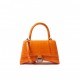 BALENCIAGA ORANGE HOURGLASS S CROCODILE-EFFECT LEATHER BAG  BALENCIAGA  MATCHESFASHION US (22.5*14*10cm)