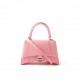 BALENCIAGA PINK HOURGLASS S CROCODILE-EFFECT LEATHER BAG  BALENCIAGA  MATCHESFASHION US (22.5*14.5*10cm)